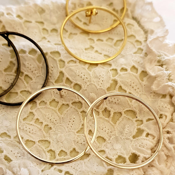 'hoop' earstuds | 24k gold-plated | 30mm
