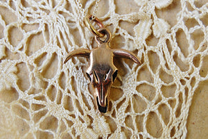 'Cow skull' necklace | Bronze