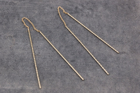chain stick earrings | 925 silver