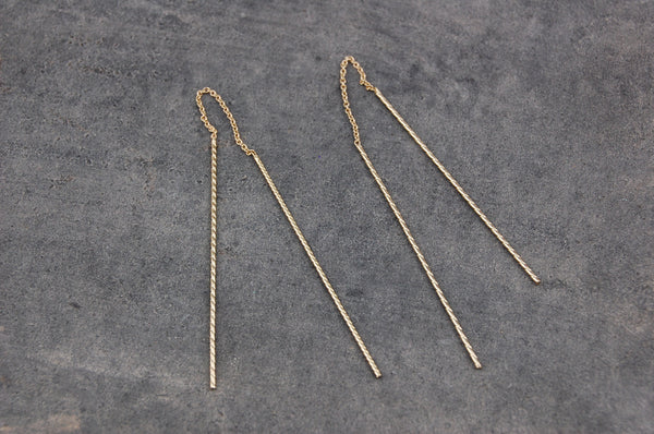 chain stick earrings | 925 silver