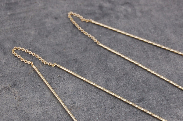 chain stick earrings | 925 silver