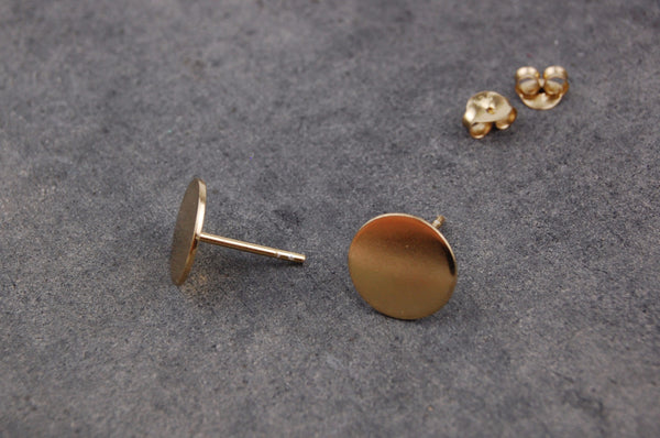 round earstuds | 24k gold-plated