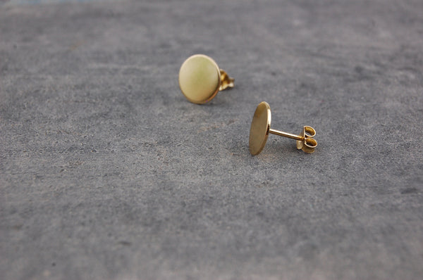 round earstuds | 24k gold-plated