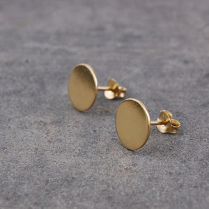 round earstuds | 24k gold-plated