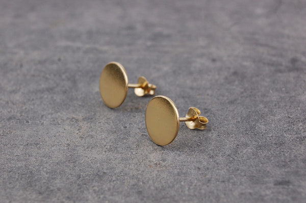 round earstuds | 24k gold-plated
