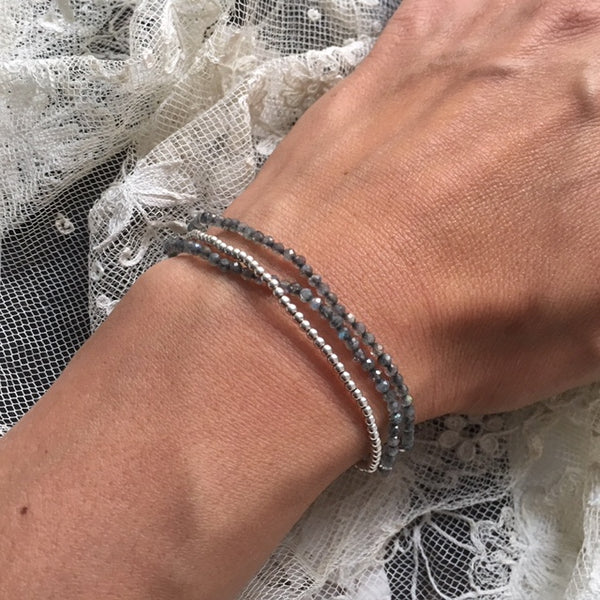 Labradorite Ella| Faceted Stone bracelet