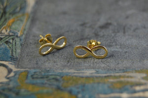 'infinity' earstuds | 24k gold-plated