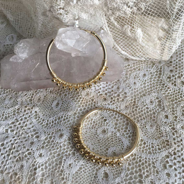 'luana' hoops | 24k gold-plated | 25mm
