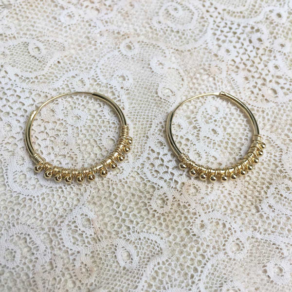 'luana' hoops | 24k gold-plated | 25mm