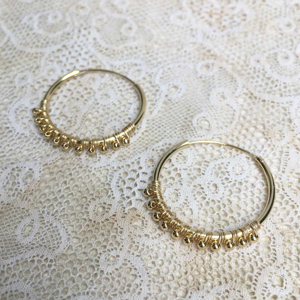 'luana' hoops | 24k gold-plated | 25mm