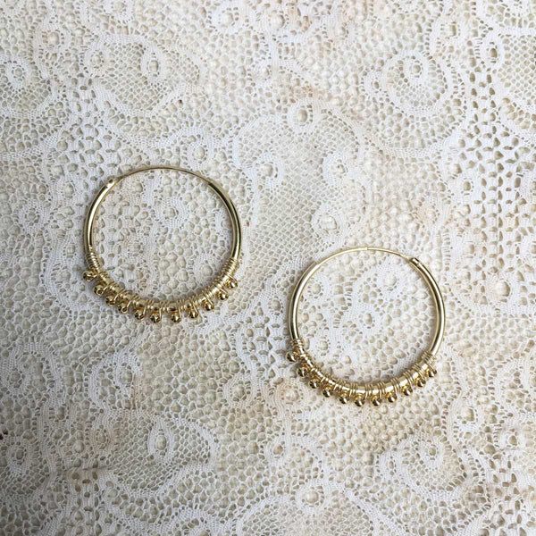 'luana' hoops | 24k gold-plated | 25mm