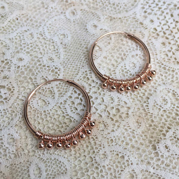 'luana' hoops | 24k rosé gold-plated | 20mm