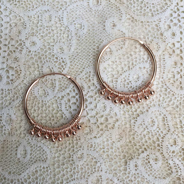 'luana' hoops | 24k rosé gold-plated | 20mm