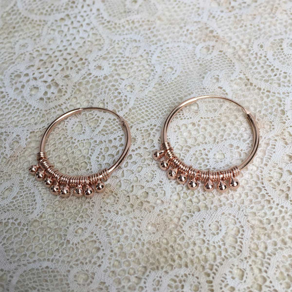 'luana' hoops | 24k rosé gold-plated | 20mm