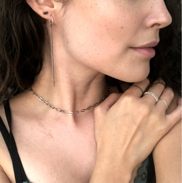 'Bold chain ' chocker necklace | 925 silver