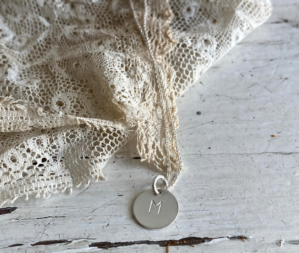 'initial coin' necklace | 925 silver