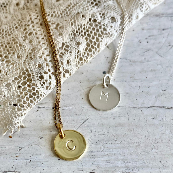 'initial coin' necklace | 925 silver