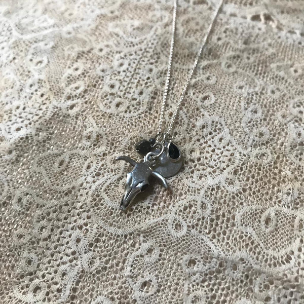 'skull multi pendant' necklace | 925 silver