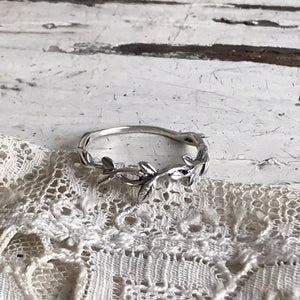 'olive leaves' ring | 925 silver