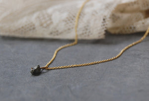 pyrite | stone pendant necklace | 24k gold-plated