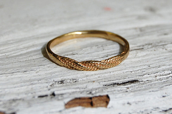 'trenza' ring |  bronze