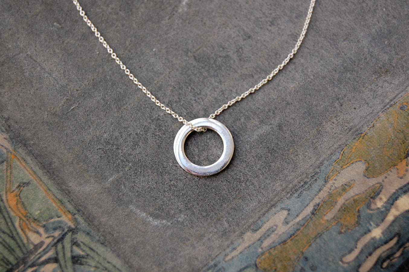 circle ring necklace | 925 silver