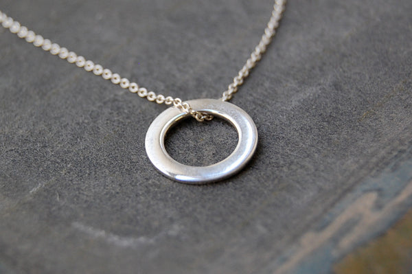 circle ring necklace | 925 silver