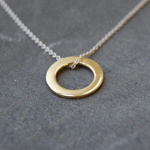 circle ring necklace | 24k gold-plated