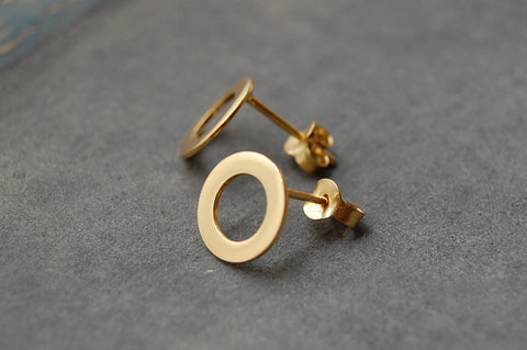 circle earstuds | 24k gold-plated