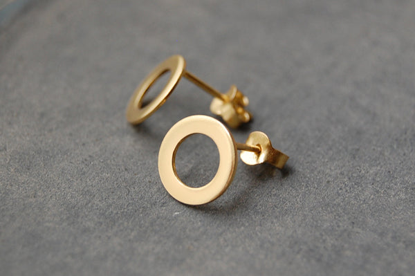 circle earstuds | 24k gold-plated