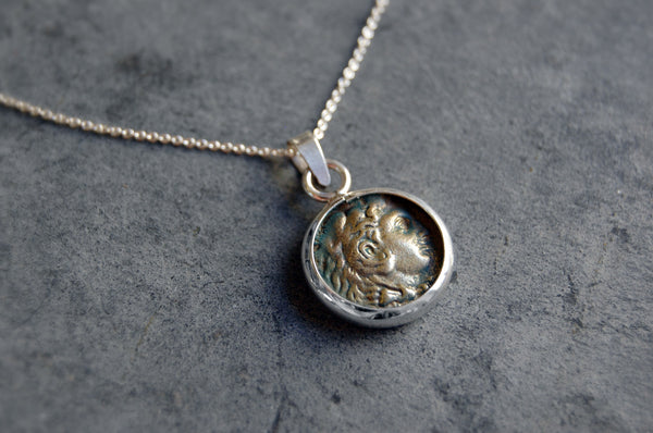 'roman coin' necklace | 925 silver | 15/15mm