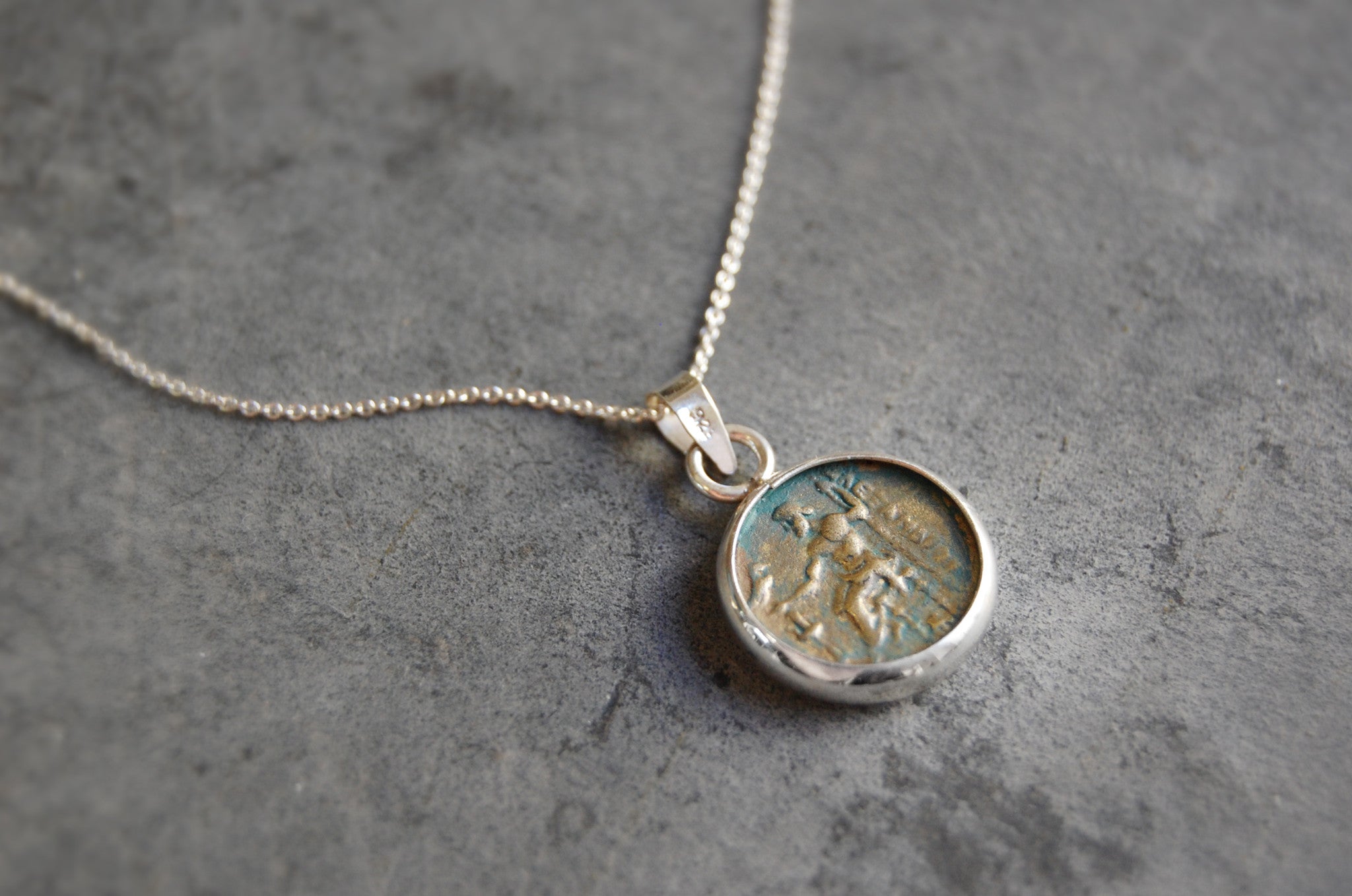 'roman coin' necklace | 925 silver | 15/15mm