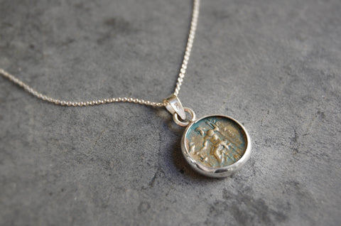 'roman coin' necklace | 925 silver | 15/15mm