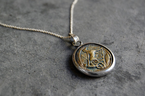 'roman coin' necklace | 925 silver | 20/20mm