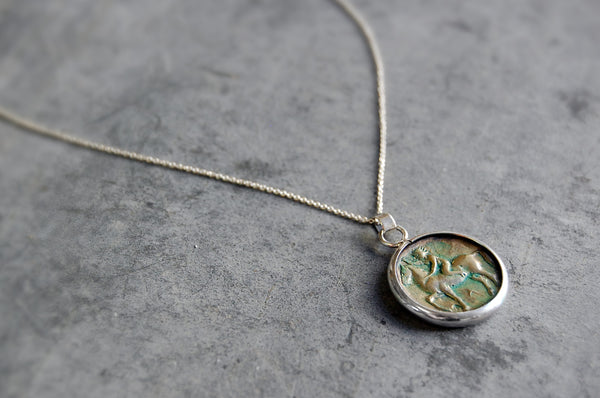 'roman coin' necklace | 925 silver | 20/20mm