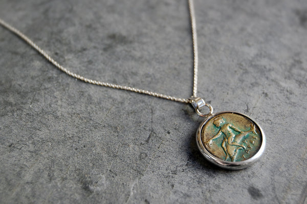'roman coin' necklace | 925 silver | 20/20mm