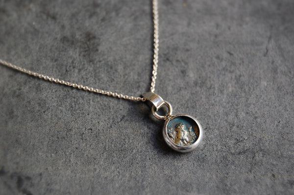 'roman coin' necklace | 925 silver | 10/10mm
