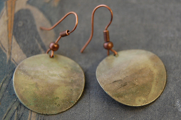'Coin' earrings | Copper