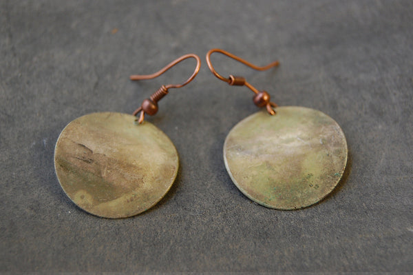 'Coin' earrings | Copper