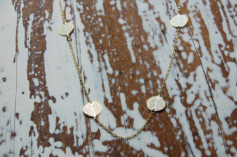 'filigree leaves' necklace | 24k gold-plated