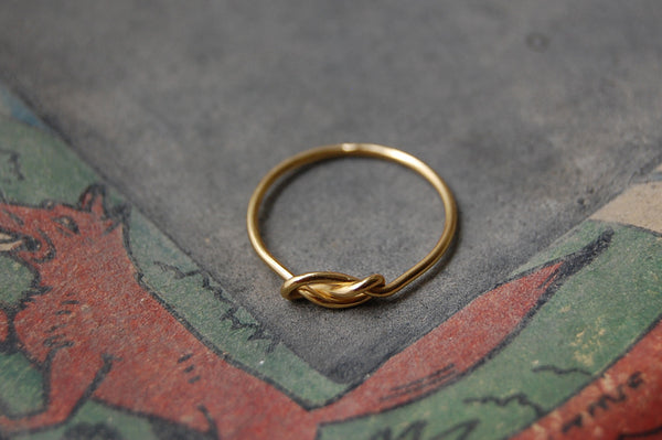 'infinity knot' ring | 24k gold-plated