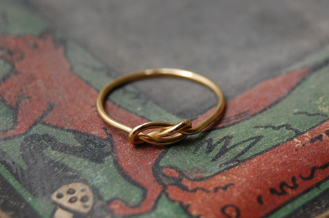 'infinity knot' ring | 24k gold-plated