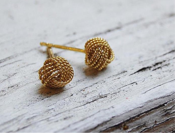 knot earstuds | 24k gold plated