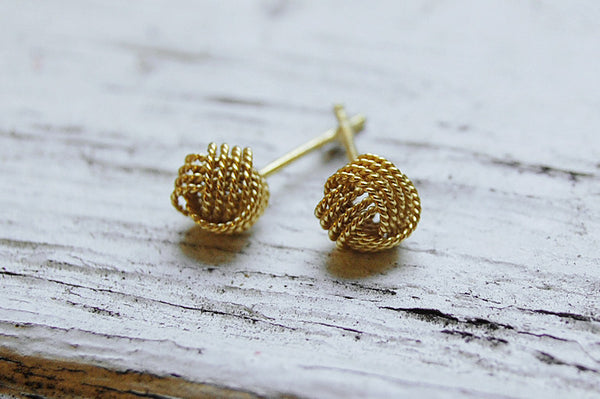 knot earstuds | 24k gold plated