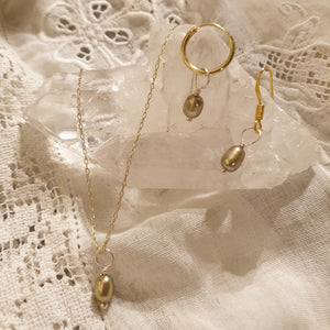 olive pearl set | 24k gold-plated