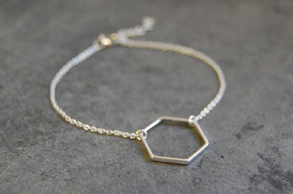 'hexagonal ring' bracelet | 925 silver