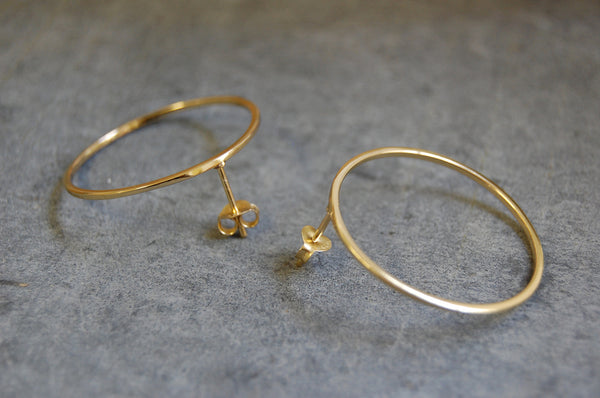 'hoop' earstuds | 24k gold-plated | 30mm