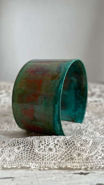cuff bracelet | medium | turquoise patina