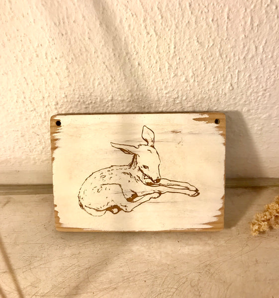 Deer engraved
