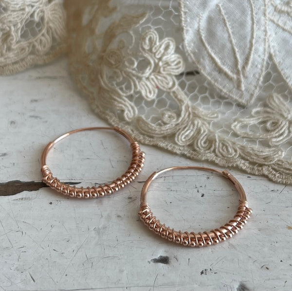 'luana' hoops | 24k rosé gold-plated | 20mm